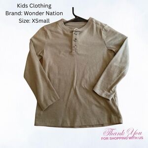 Wonder Nation Olive Henley Top